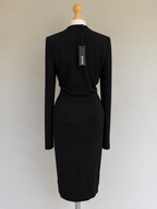 Just Cavalli Black Jersey Long Sleeve Wrap Dress - XS