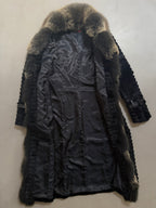 Monica Rea Italian Full Length Rabbit Fox Fur Coat - M-L