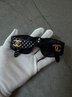 Chanel Black Quilted CC Sunglasses