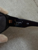 Chanel Black Quilted CC Sunglasses
