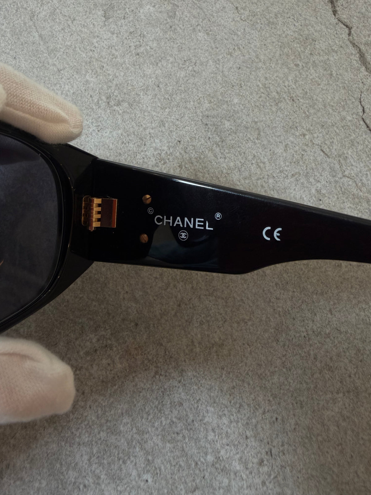 Chanel Black Quilted CC Sunglasses