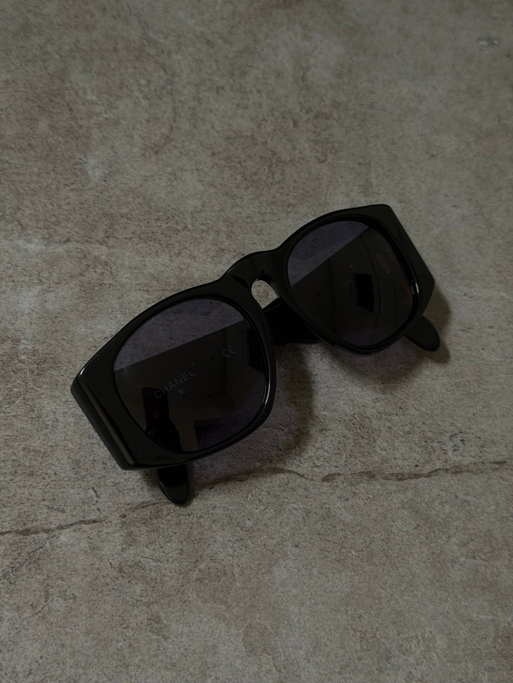 Chanel Black Quilted CC Sunglasses
