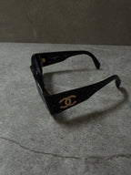 Chanel Black Quilted CC Sunglasses