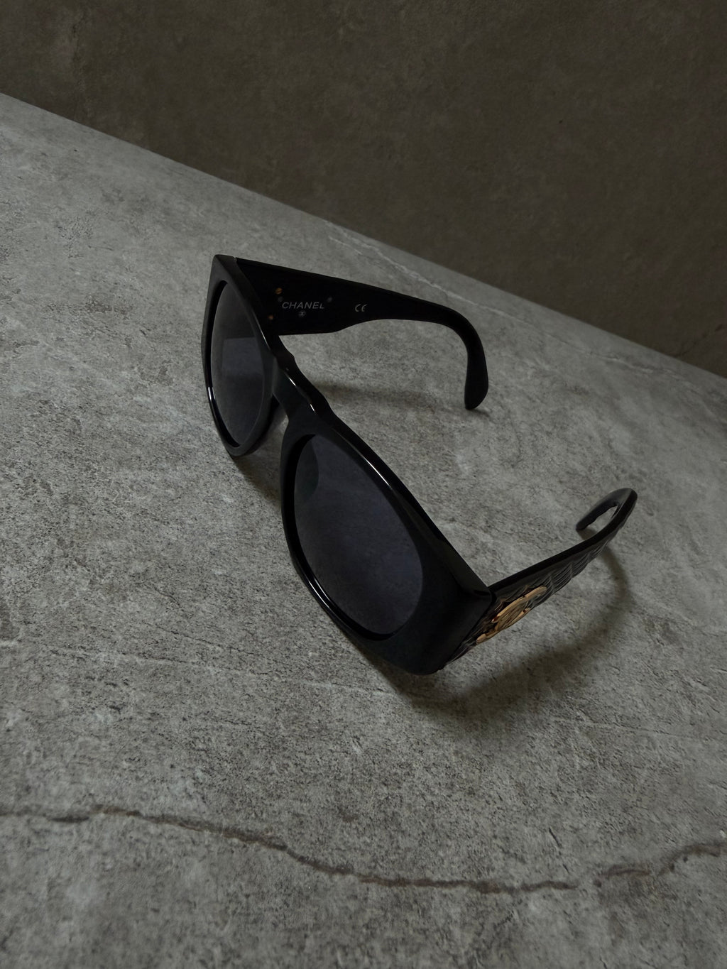 Chanel Black Quilted CC Sunglasses