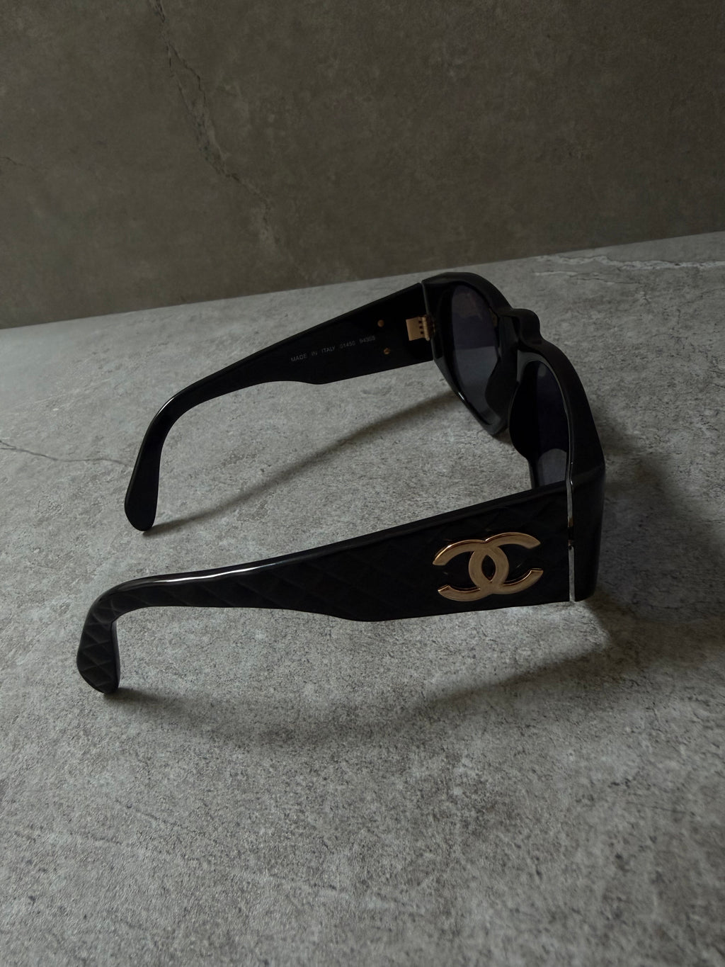 Chanel Black Quilted CC Sunglasses