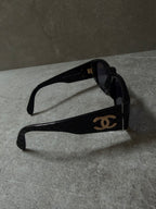 Chanel Black Quilted CC Sunglasses