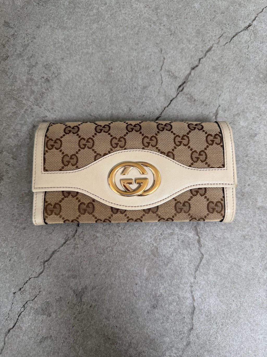 Gucci GG Monogram Canvas Continental Flap Wallet