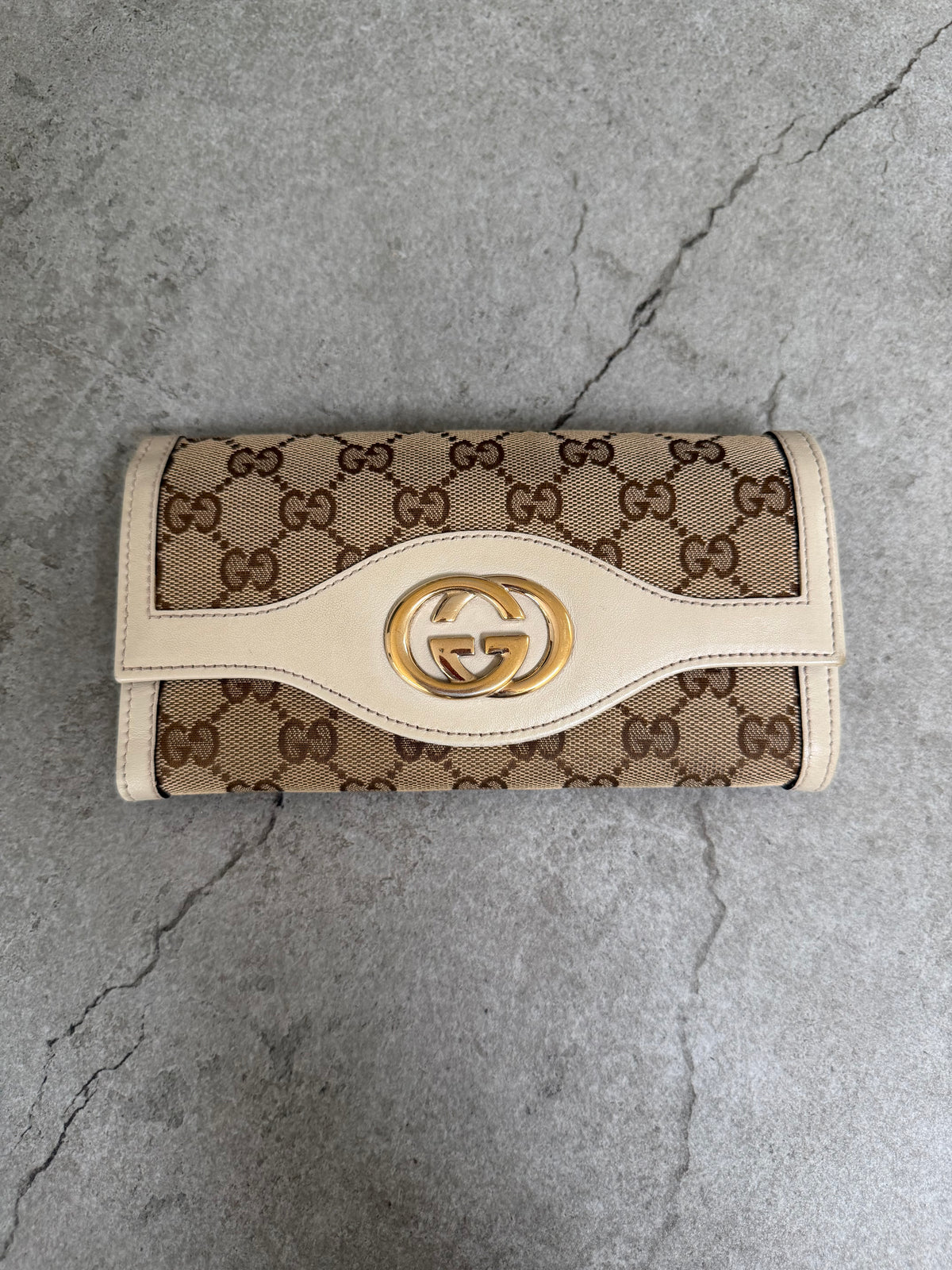 Gucci GG Monogram Canvas Continental Flap Wallet