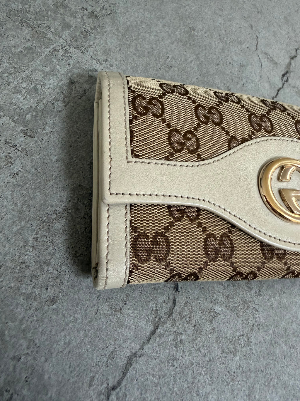 Gucci GG Monogram Canvas Continental Flap Wallet