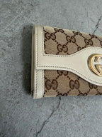 Gucci GG Monogram Canvas Continental Flap Wallet