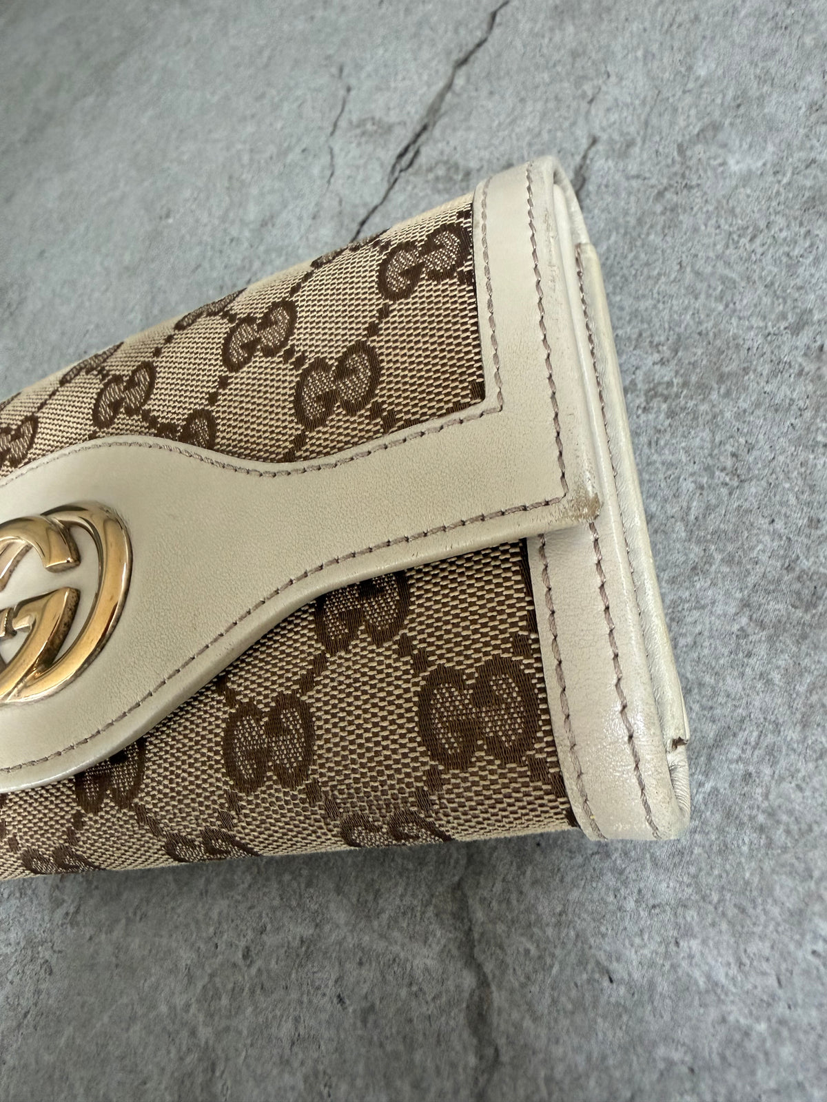 Gucci GG Monogram Canvas Continental Flap Wallet