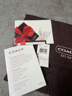 Coach Signature Canvas Flap Shoulder Bag Chestnut