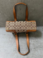 Coach Signature Canvas Flap Shoulder Bag Chestnut