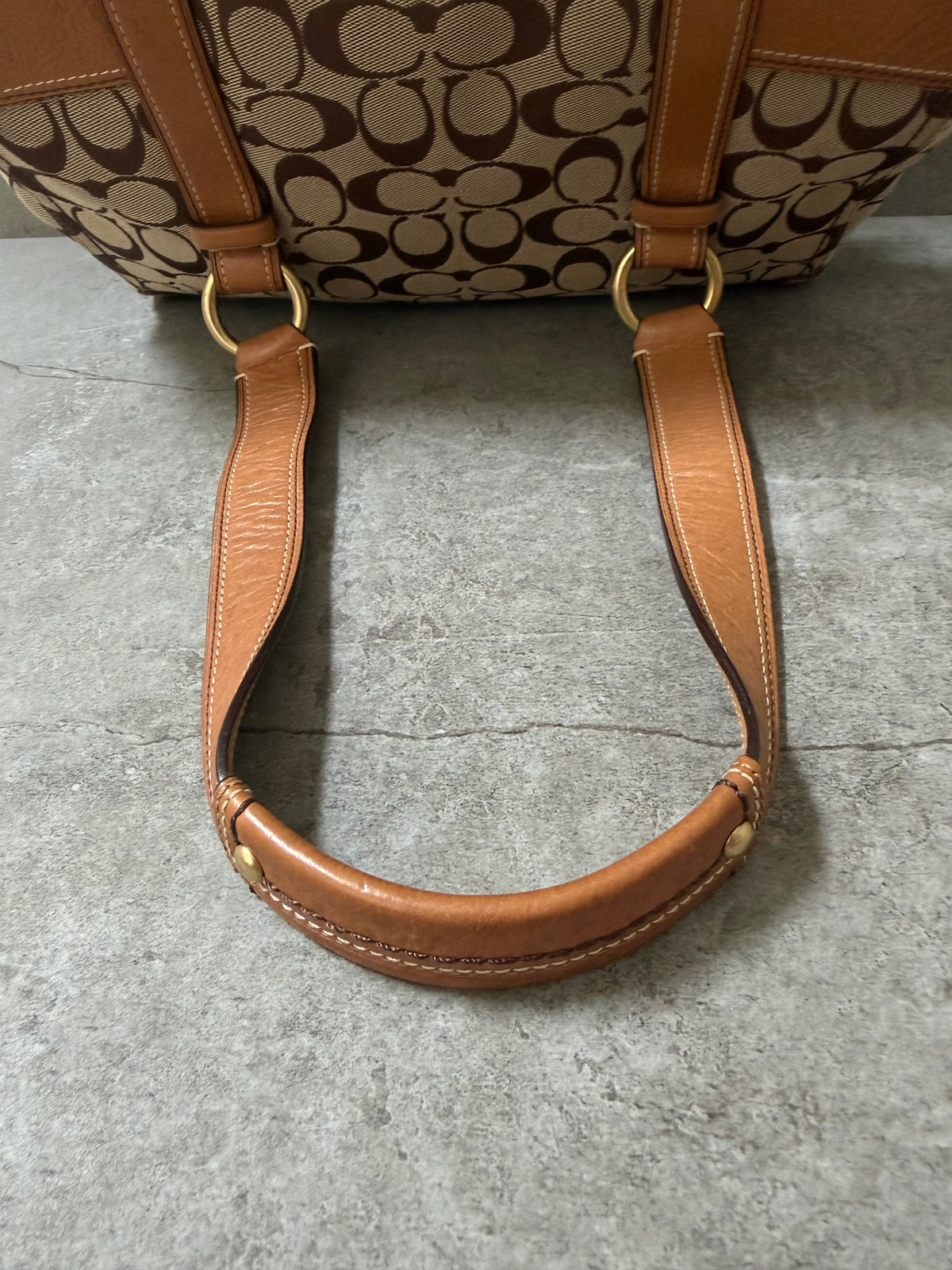 Coach Signature Canvas Flap Shoulder Bag Chestnut