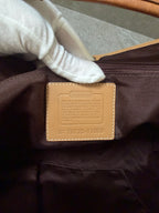 Coach Signature Canvas Flap Shoulder Bag Chestnut