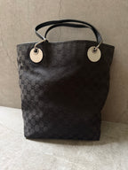 Gucci Black GG Monogram Canvas Mini Eclipse Tote Bag