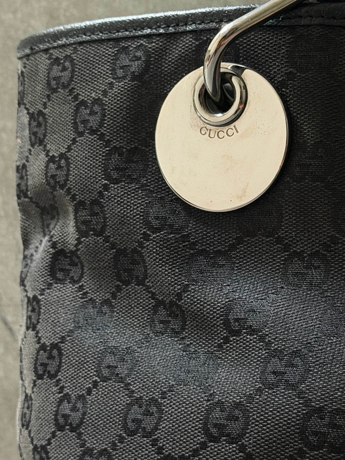 Gucci Black GG Monogram Canvas Mini Eclipse Tote Bag