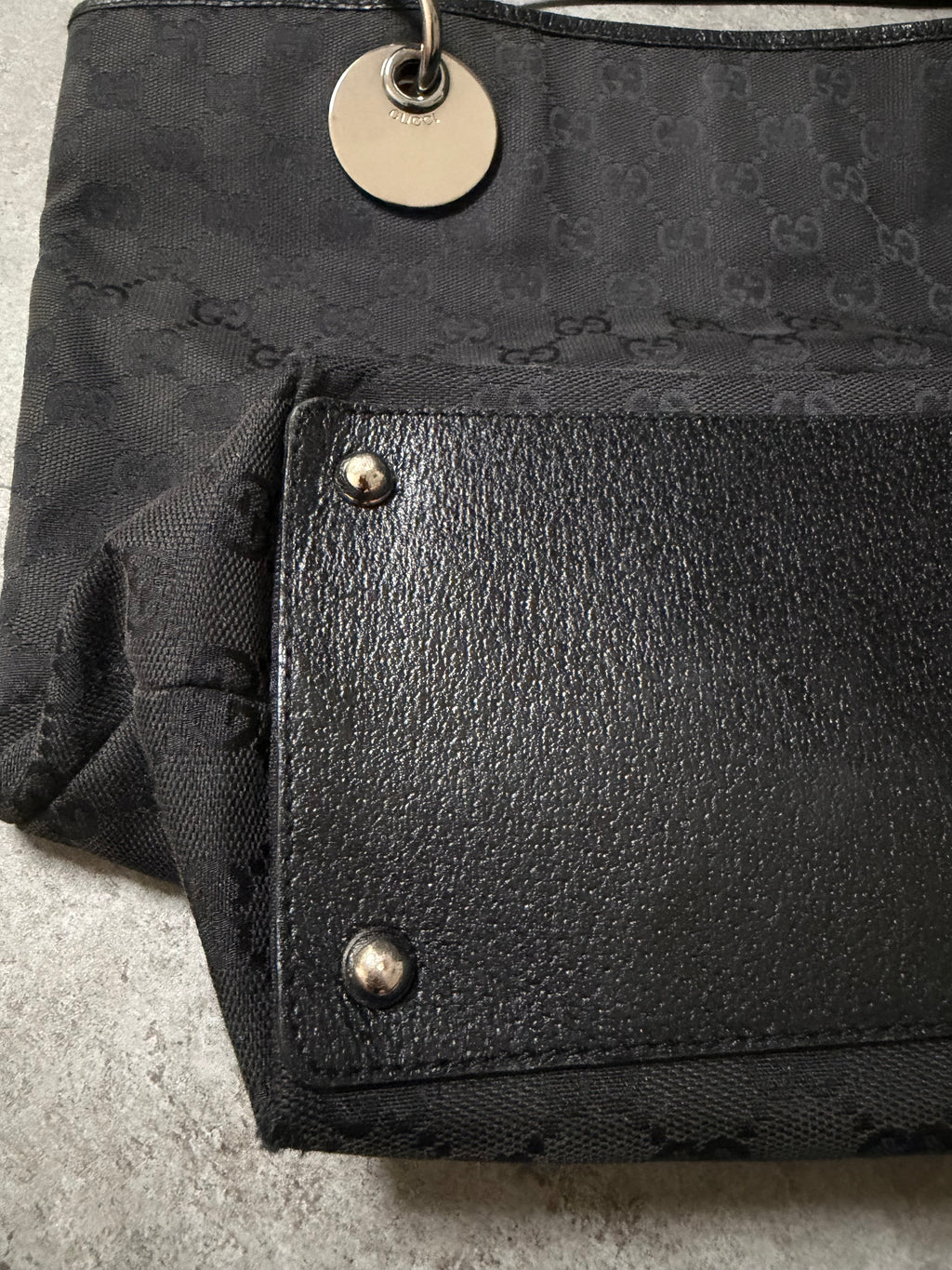 Gucci Black GG Monogram Canvas Mini Eclipse Tote Bag