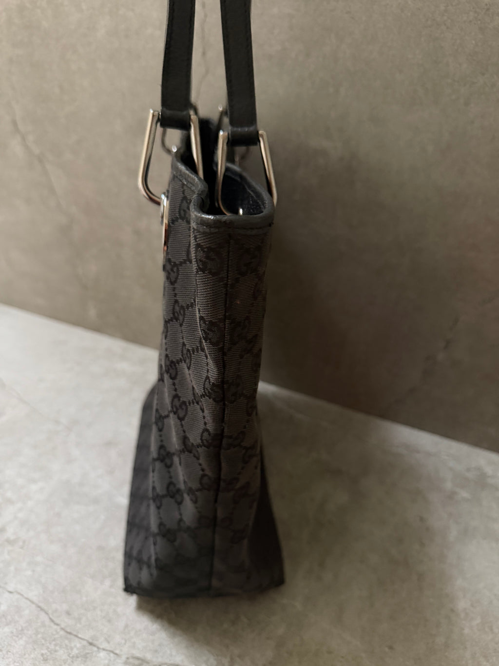 Gucci Black GG Monogram Canvas Mini Eclipse Tote Bag