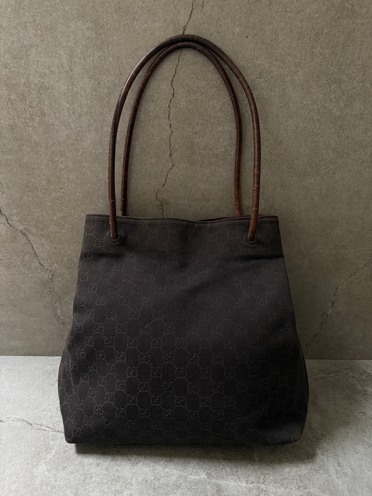 Gucci Brown GG Monogram Canvas Shoulder Bag