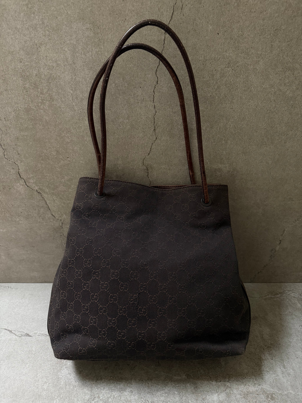 Gucci Brown GG Monogram Canvas Shoulder Bag