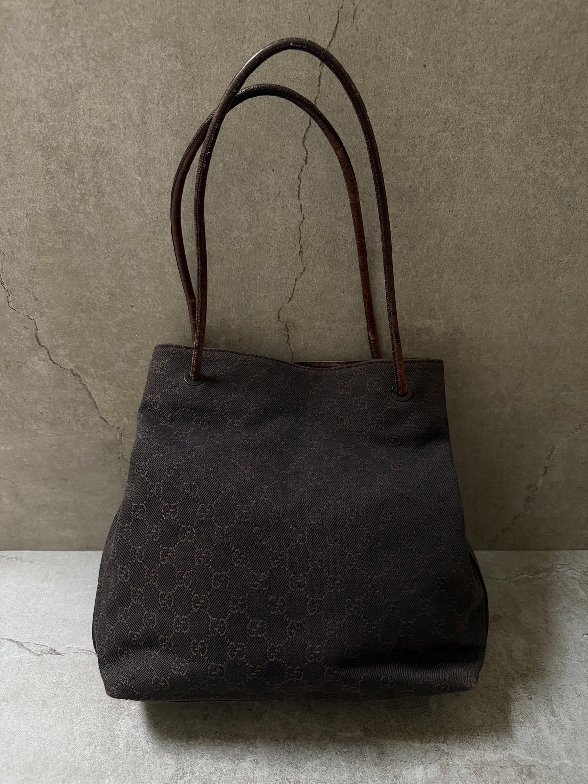 Gucci Brown GG Monogram Canvas Shoulder Bag