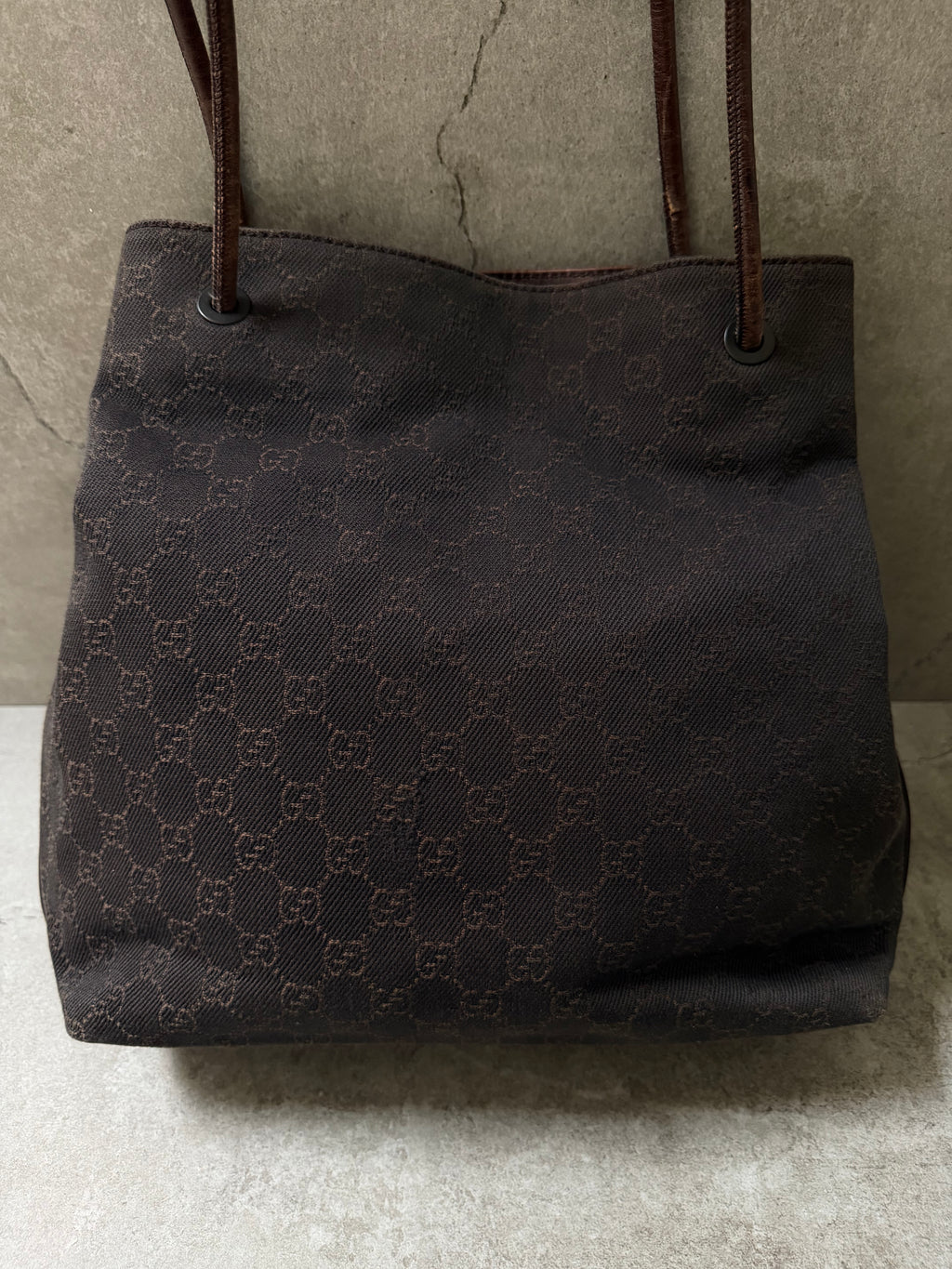 Gucci Brown GG Monogram Canvas Shoulder Bag