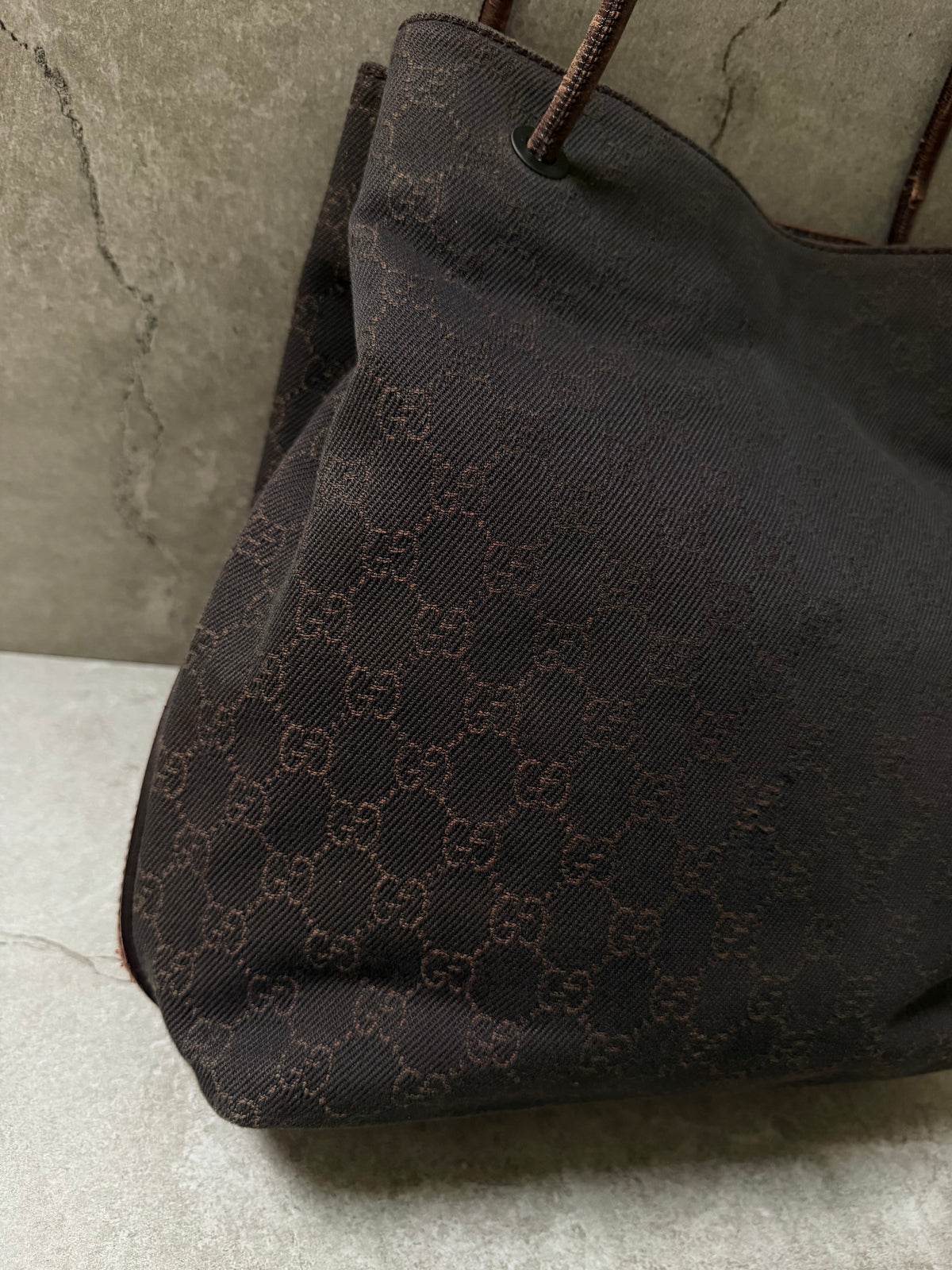 Gucci Brown GG Monogram Canvas Shoulder Bag