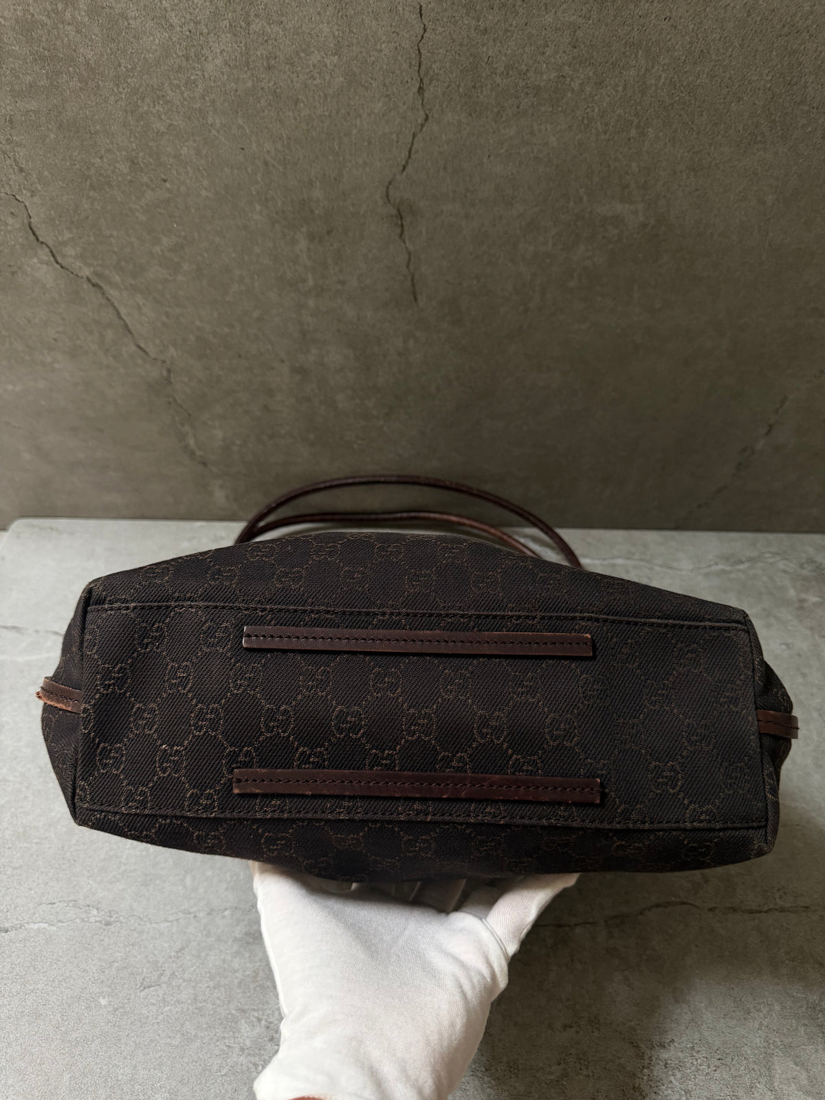 Gucci Brown GG Monogram Canvas Shoulder Bag