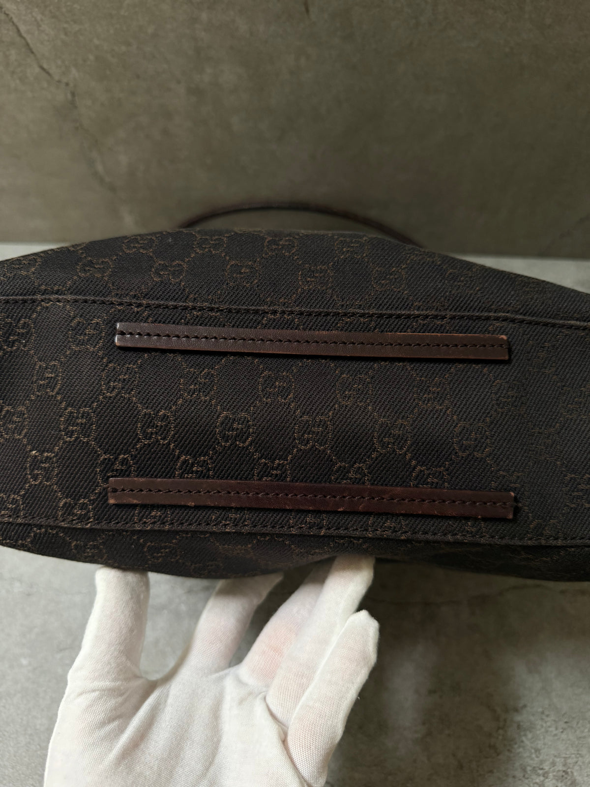 Gucci Brown GG Monogram Canvas Shoulder Bag