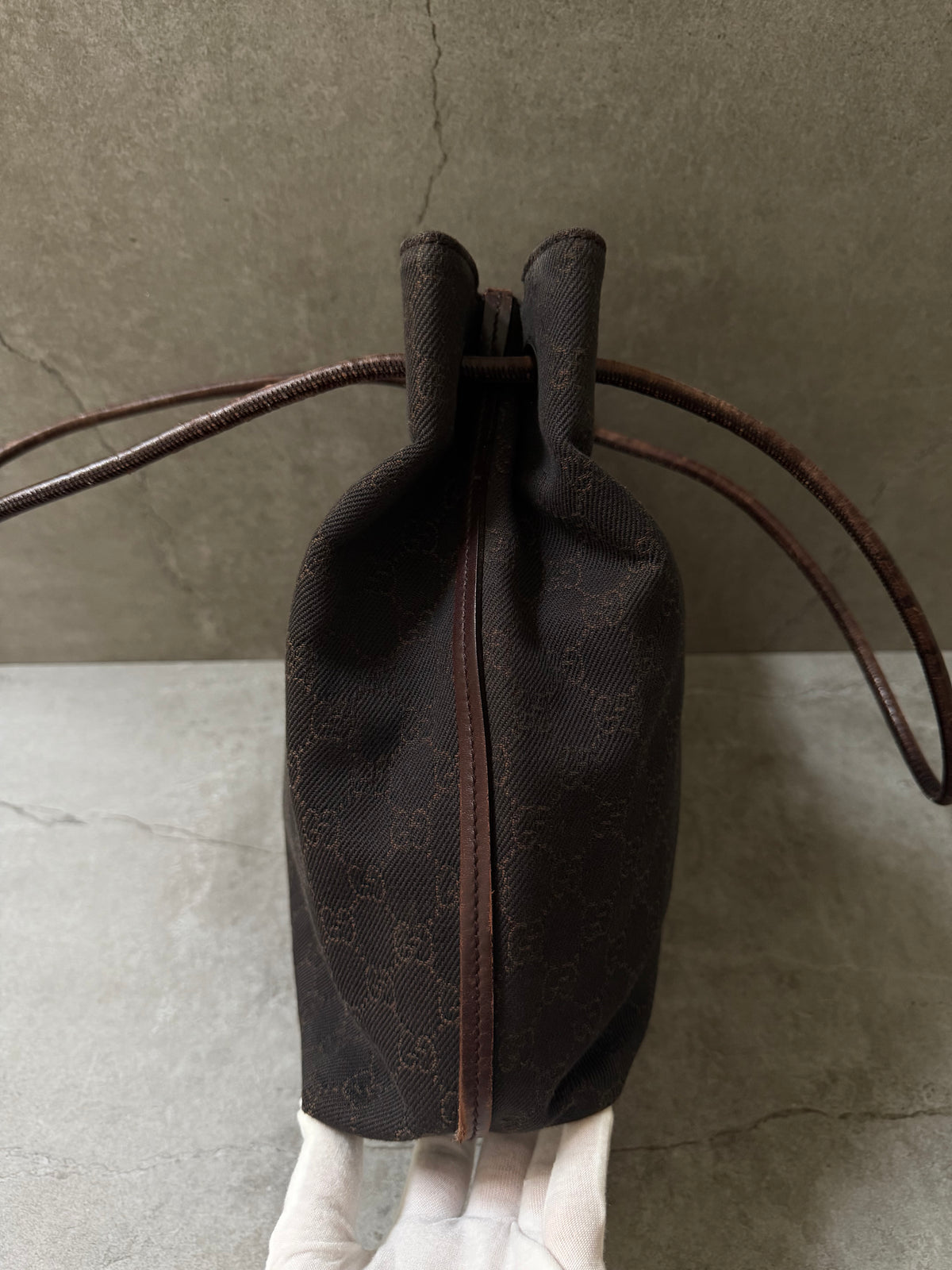 Gucci Brown GG Monogram Canvas Shoulder Bag