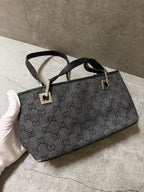 Gucci Black GG Monogram Canvas Mini Shoulder Bag Pochette