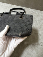 Gucci Black GG Monogram Canvas Mini Shoulder Bag Pochette