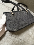 Gucci Black GG Monogram Canvas Mini Shoulder Bag Pochette