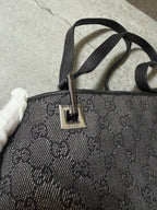 Gucci Black GG Monogram Canvas Mini Shoulder Bag Pochette