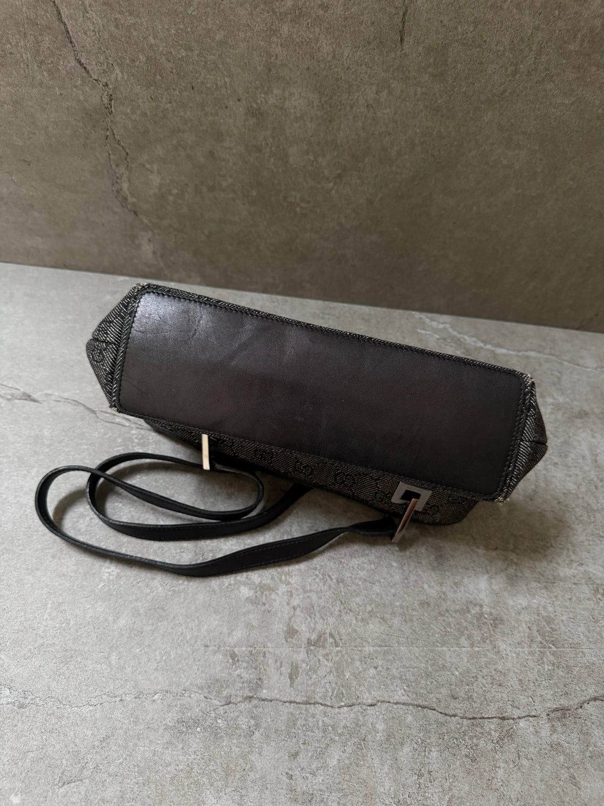 Gucci Black GG Monogram Canvas Mini Shoulder Bag Pochette