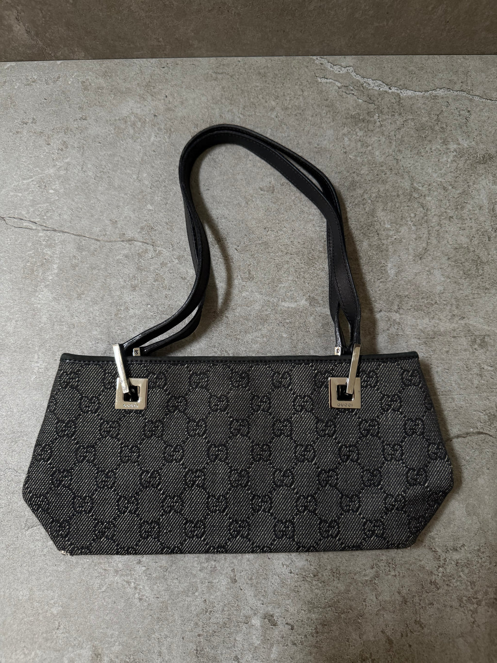 Gucci Black GG Monogram Canvas Mini Shoulder Bag Pochette
