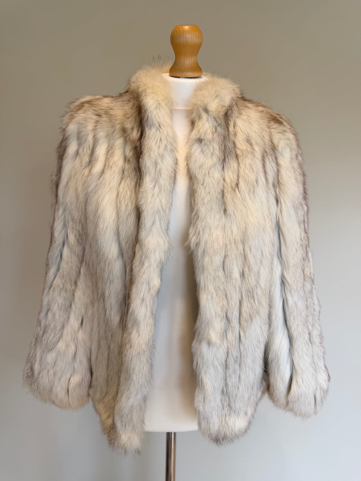 Vintage Takagi Fur Shadow Fox Fur Jacket - S