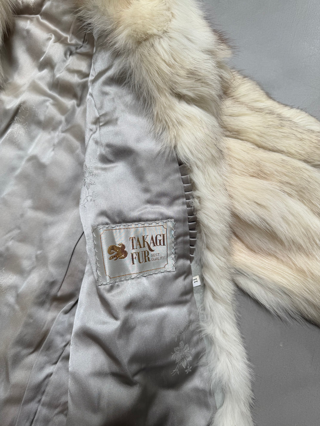 Vintage Takagi Fur Shadow Fox Fur Jacket - S