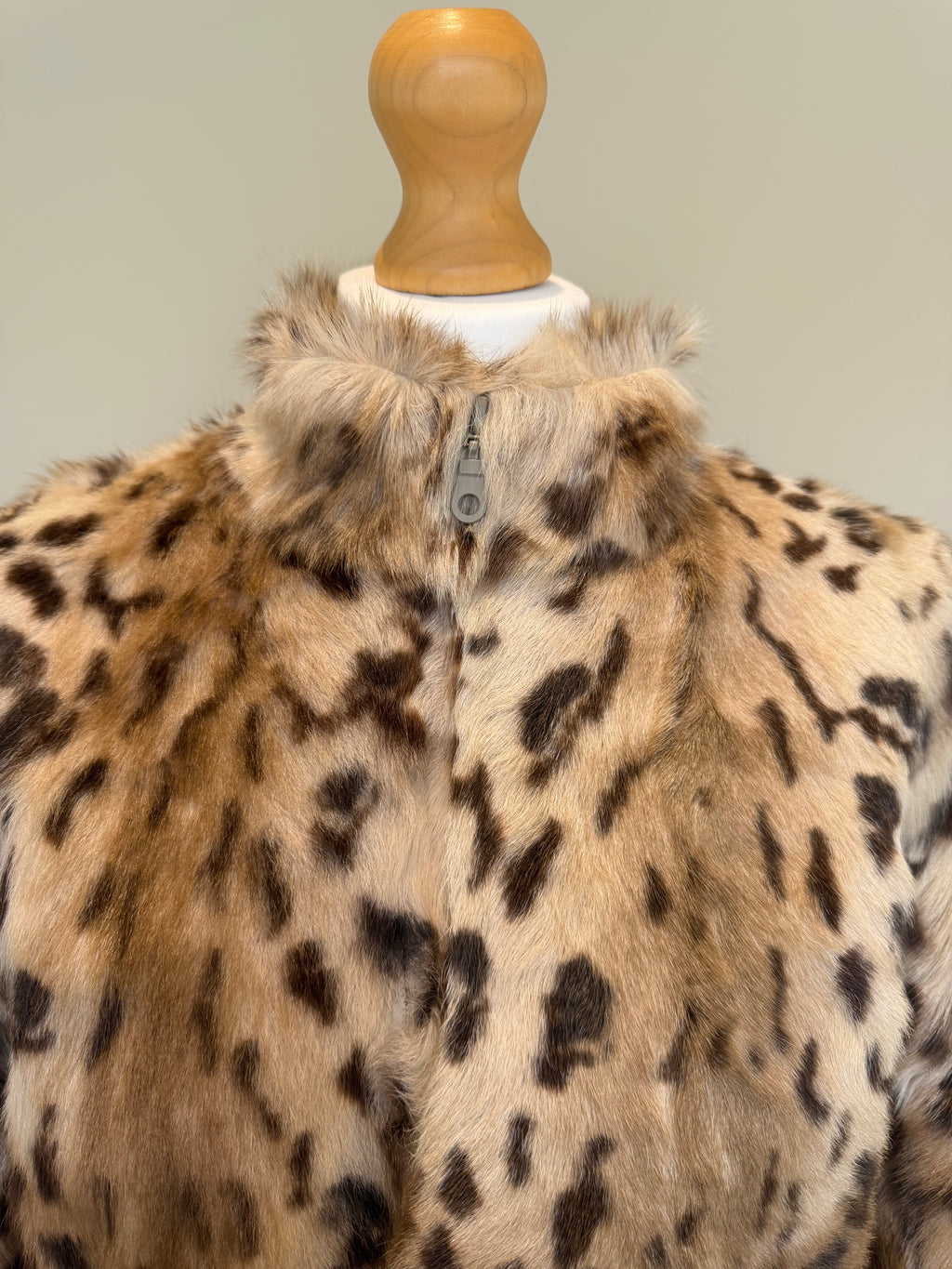 Vintage Pola Amian Leopard Print Goat Fur Jacket - S