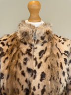 Vintage Pola Amian Leopard Print Goat Fur Jacket - S