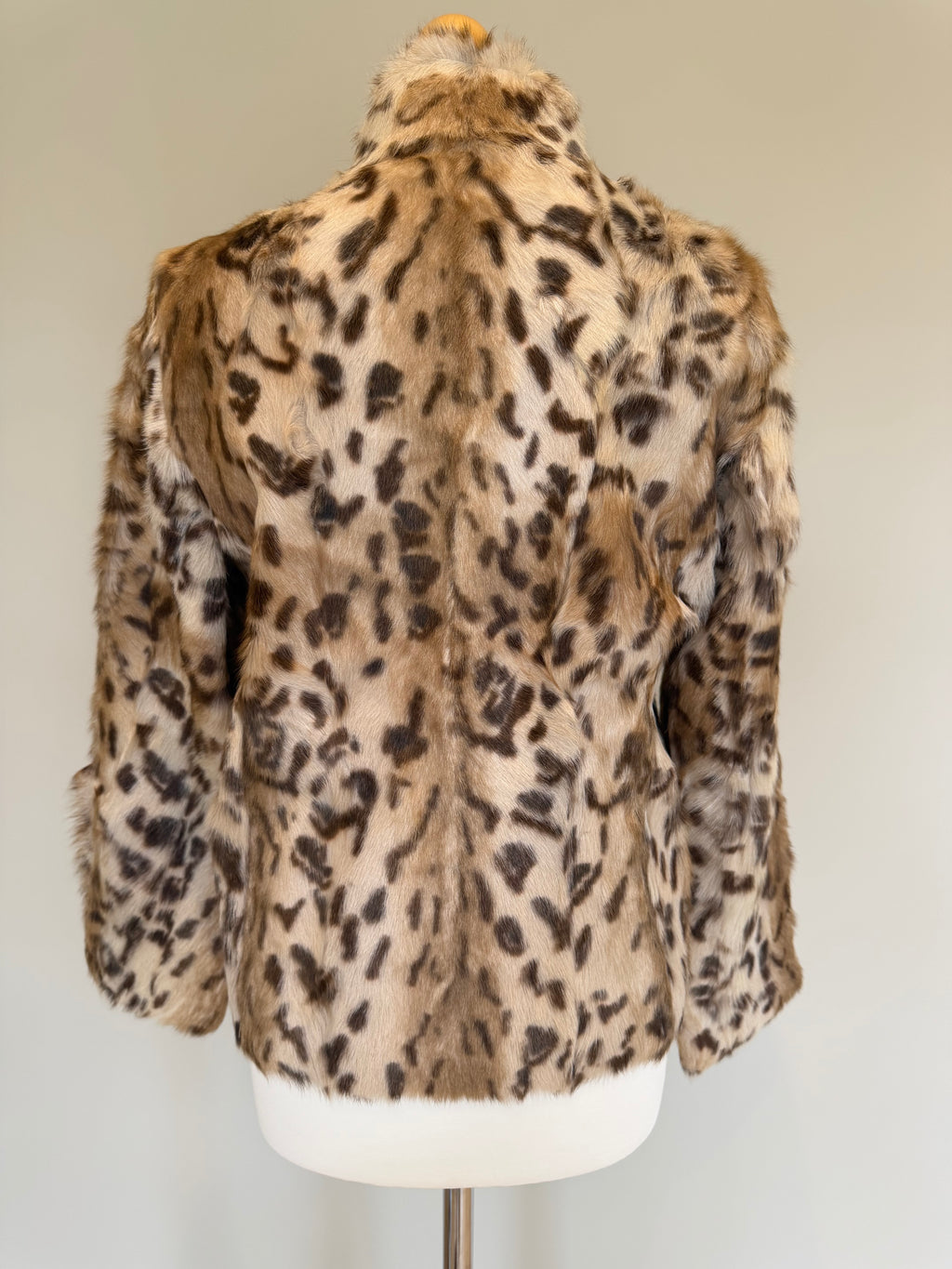 Vintage Pola Amian Leopard Print Goat Fur Jacket - S