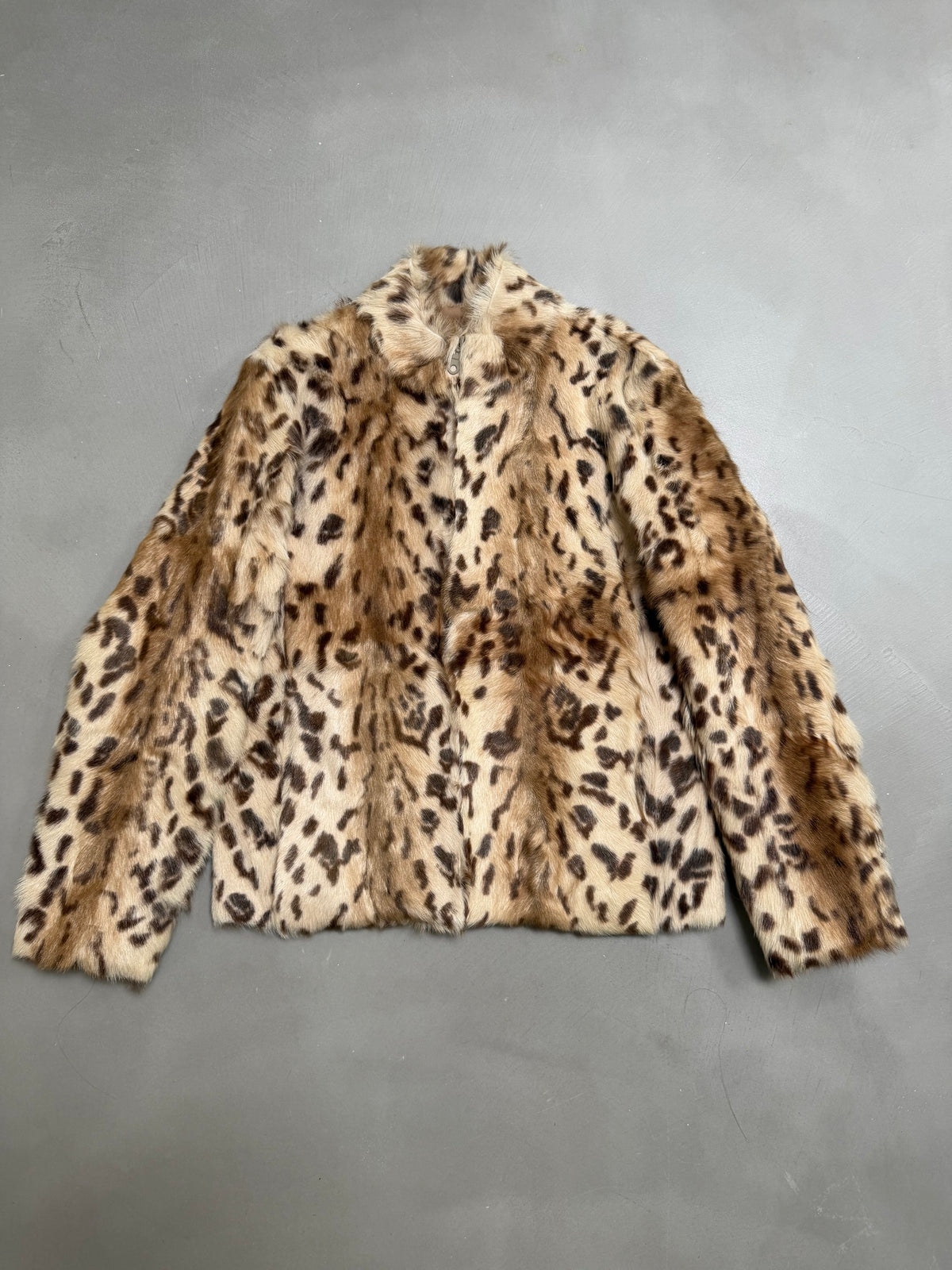 Vintage Pola Amian Leopard Print Goat Fur Jacket - S
