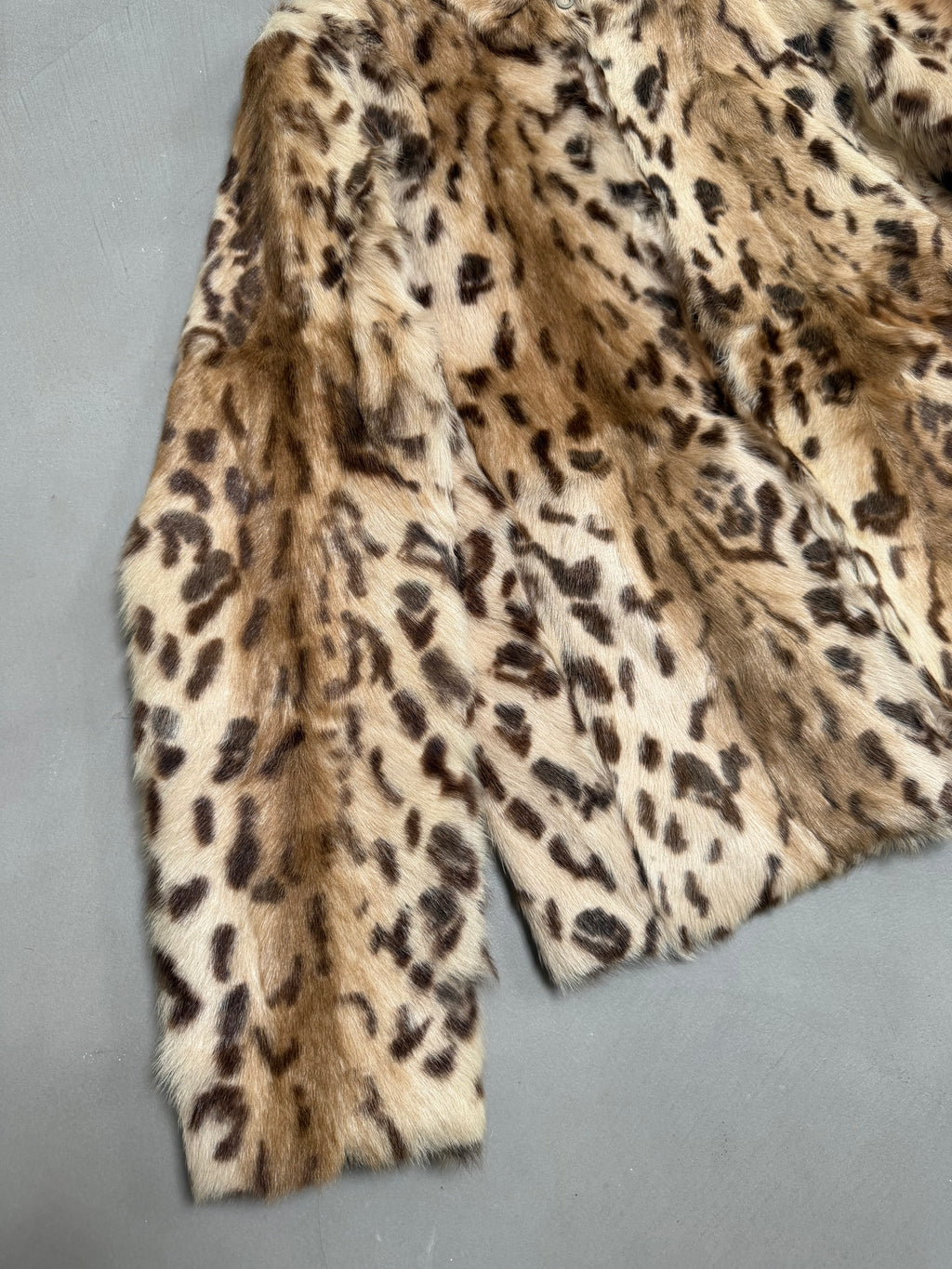 Vintage Pola Amian Leopard Print Goat Fur Jacket - S