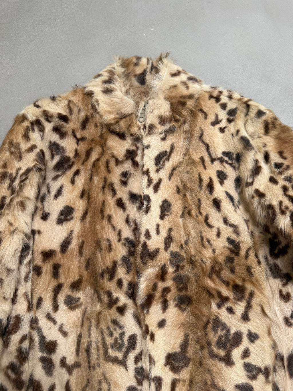 Vintage Pola Amian Leopard Print Goat Fur Jacket - S