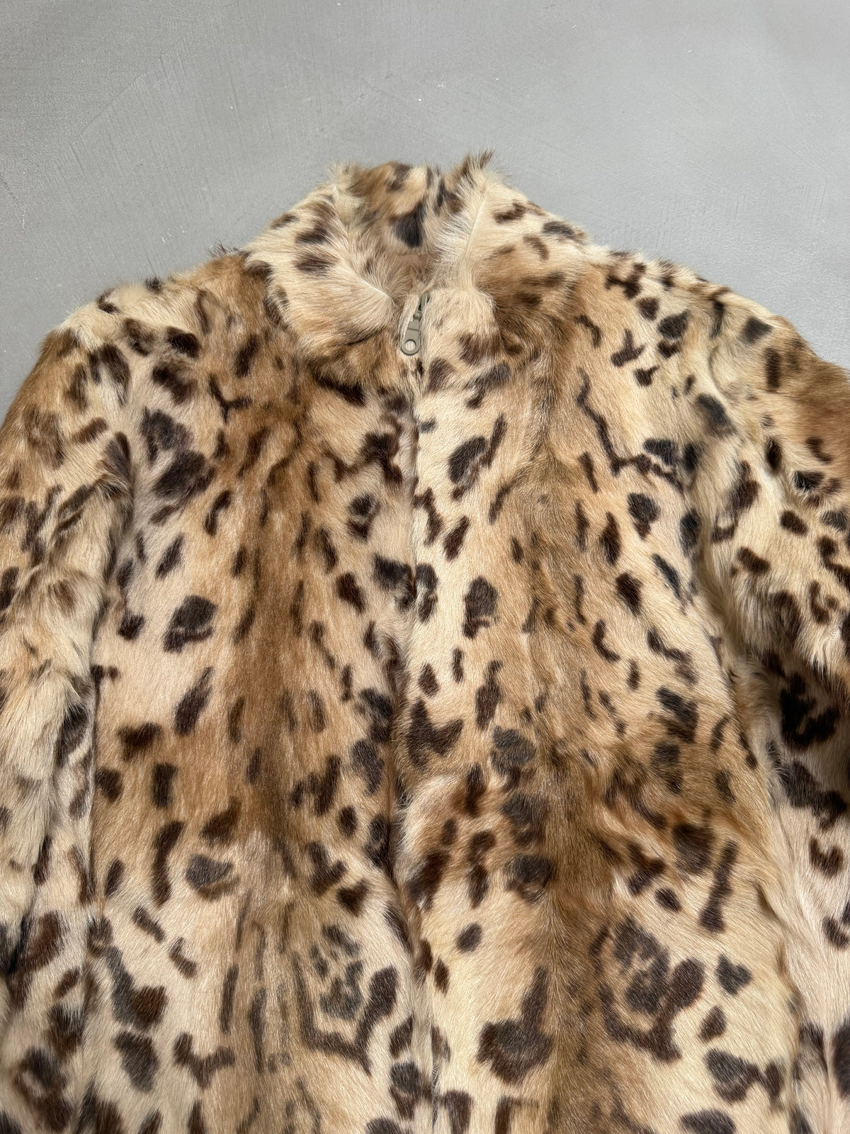Vintage Pola Amian Leopard Print Goat Fur Jacket - S