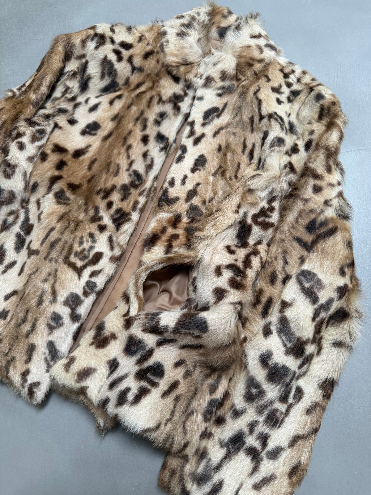Vintage Pola Amian Leopard Print Goat Fur Jacket - S