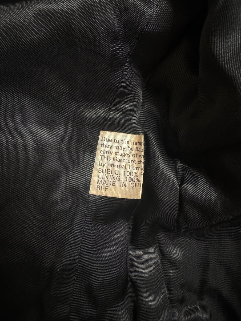 Vintage Jet Black Rabbit Fur Coat - M