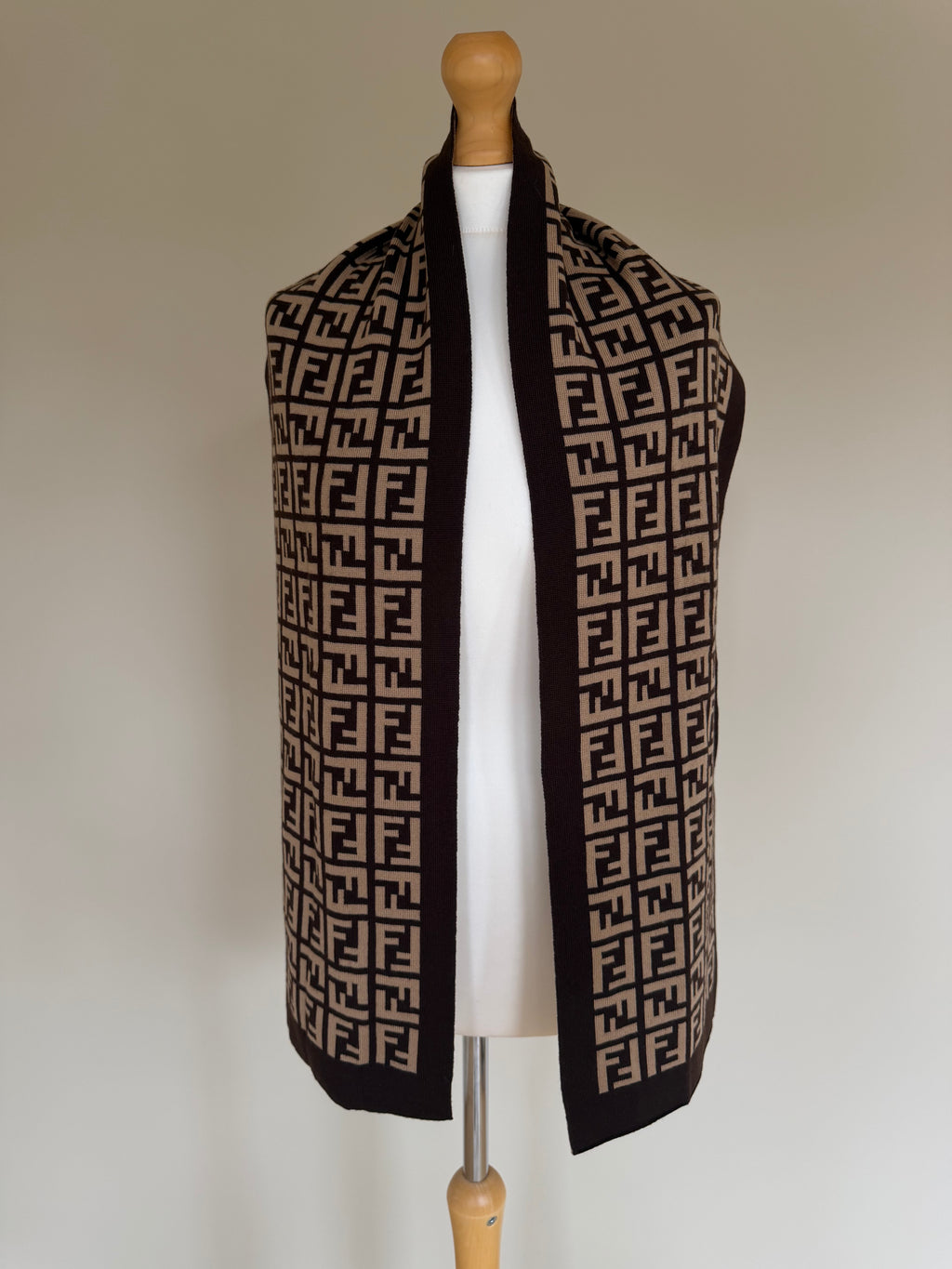 Fendi Zucca Monogram Knit Scarf