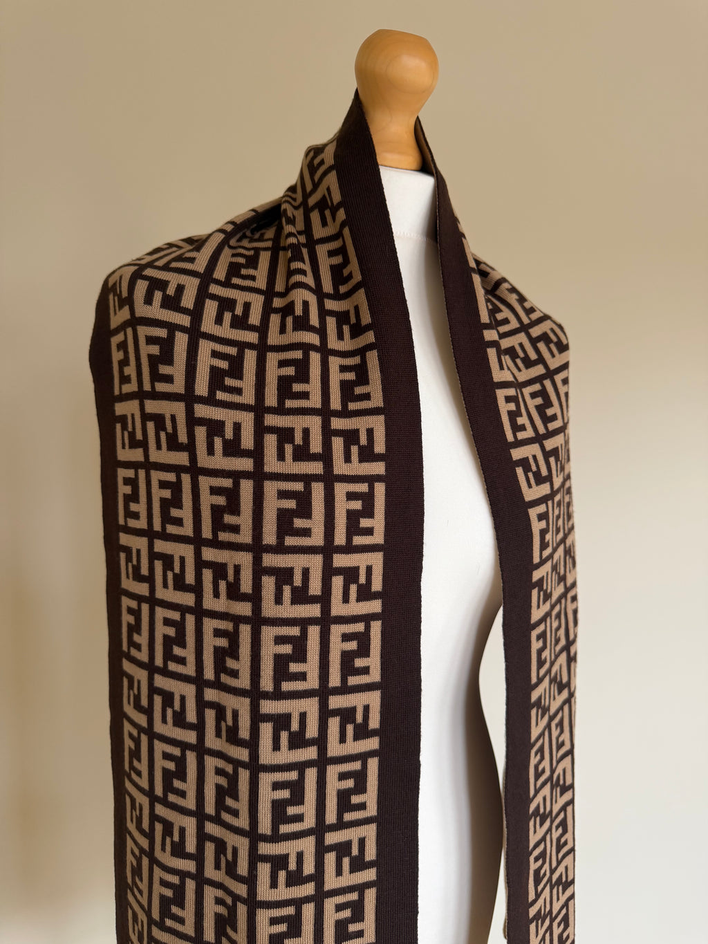 Fendi Zucca Monogram Knit Scarf